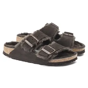 Sandalen Birkenstock Arizona Suede Leather Fur image-2