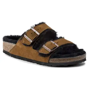 Leather/fur slippers Birkenstock Arizona Shearling image-1