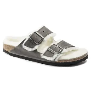 Sandalen Birkenstock Arizona Shearling Embossed Oiled Leather image-1
