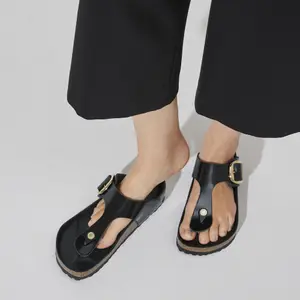 Tongs femme Birkenstock Gizeh Big Buckle Natural Leather Patent image-3