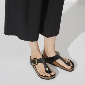 Tongs femme Birkenstock Gizeh Big Buckle Natural Leather Patent image-4