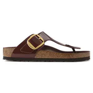 Tongs femme Birkenstock Gizeh Big Buckle Natural Leather Patent image-1