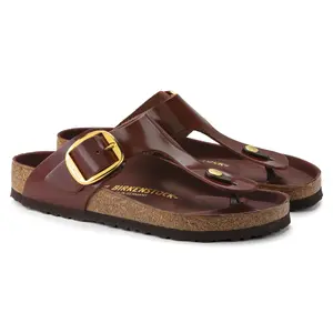 Tongs femme Birkenstock Gizeh Big Buckle Natural Leather Patent image-4
