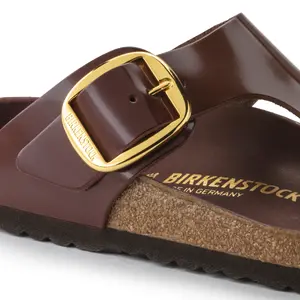 Tongs femme Birkenstock Gizeh Big Buckle Natural Leather Patent image-5