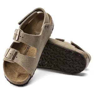 Leather sandals for children Birkenstock Milano HL Suede image-4