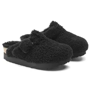 Ciabatte da donna Birkenstock Boston Big Buckle Platform Fur image-2
