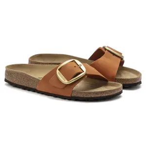 Muły damskie Birkenstock Madrid Big Buckle Natural Leather Nubuck image-5