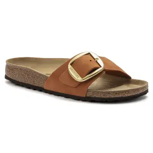 Muły damskie Birkenstock Madrid Big Buckle Natural Leather Nubuck image-3