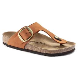 Tongs femme Birkenstock Gizeh Big Buckle Natural Leather Nubuck image-1