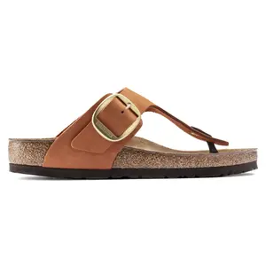 Tongs femme Birkenstock Gizeh Big Buckle Natural Leather Nubuck image-0