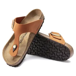 Tongs femme Birkenstock Gizeh Big Buckle Natural Leather Nubuck image-6