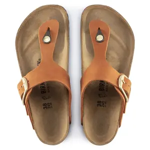 Tongs femme Birkenstock Gizeh Big Buckle Natural Leather Nubuck image-5
