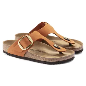 Tongs femme Birkenstock Gizeh Big Buckle Natural Leather Nubuck image-4