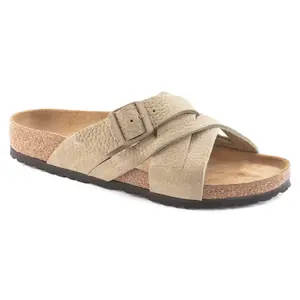 Nubuck leather sandals Birkenstock Lugano image-1