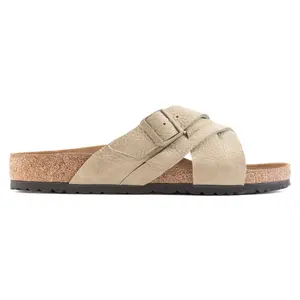Nubuck leather sandals Birkenstock Lugano image-0