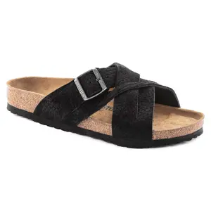 Nubuck leather sandals Birkenstock Lugano image-1