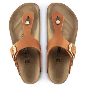 Flip-Flops für Damen Birkenstock Gizeh Big Buckle Natural Leather Nubuck image-6
