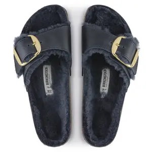 Women's mules Birkenstock Madrid Big Buckle Shearling Oiled Leather image-3