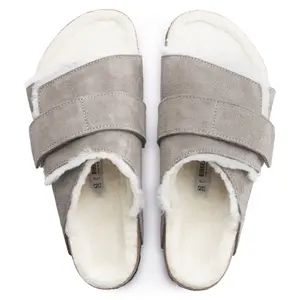 Suede/fur sheepskin slippers for kids Birkenstock Kyoto image-3