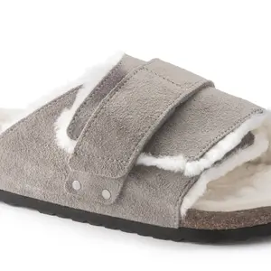 Suede/fur sheepskin slippers for kids Birkenstock Kyoto image-6