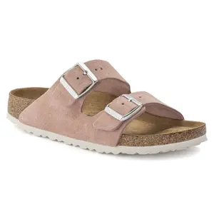 Sandálias femininas Birkenstock Arizona Soft Footbed Suede Leather image-1