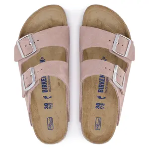 Sandálias femininas Birkenstock Arizona Soft Footbed Suede Leather image-3
