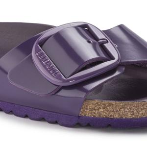 Mules för kvinnor Birkenstock Madrid Big Buckle Natural Leather Patent image-5