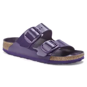 Women's mules Birkenstock Arizona Big Buckle Natural Leather Patent image-3