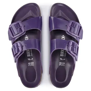 Women's mules Birkenstock Arizona Big Buckle Natural Leather Patent image-6