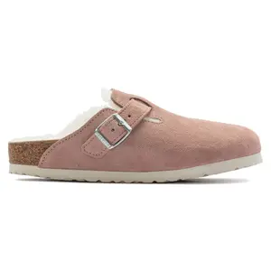 Clogs with lamb fur leather suède woman Birkenstock Boston