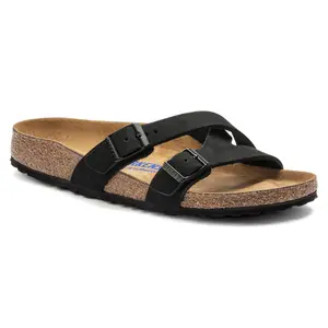 Women's nubuck leather sandals Birkenstock Yao image-1