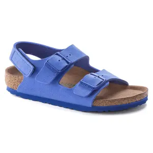 Sandali da ragazzo in pelle nabuk Birkenstock Milano Birko-Flor image-1