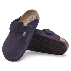 Damesklompen van suède leer Birkenstock Boston image-4