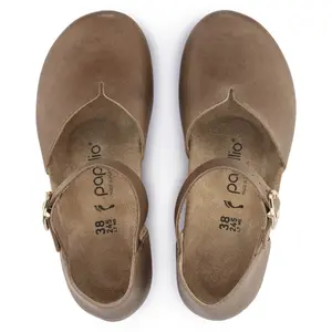Women's wedge shoes Papillio Mary Ring-Buckle Natural Leather image-3