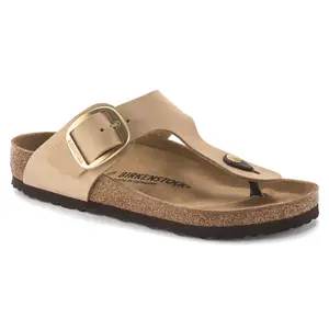 Sandales cuir femme Birkenstock Gizeh Big Buckle Birko-Flor Patent image-1