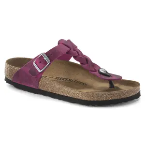 Geoliede leren sandalen voor vrouwen Birkenstock Gizeh Oiled image-1