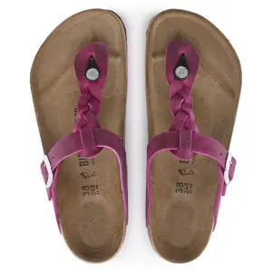 Geoliede leren sandalen voor vrouwen Birkenstock Gizeh Oiled image-6