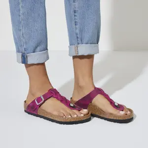 Geoliede leren sandalen voor vrouwen Birkenstock Gizeh Oiled image-5