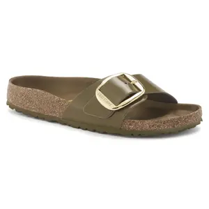 Women's mules Birkenstock Madrid Big Buckle Natural Leather Patent image-1