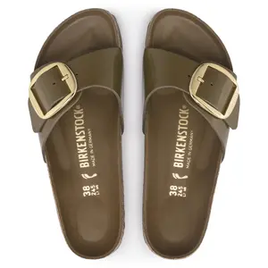 Women's mules Birkenstock Madrid Big Buckle Natural Leather Patent image-3