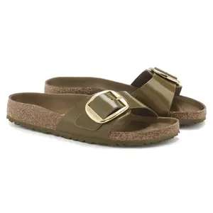 Women's mules Birkenstock Madrid Big Buckle Natural Leather Patent image-2