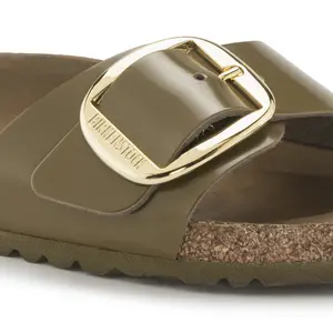 Women's mules Birkenstock Madrid Big Buckle Natural Leather Patent image-6