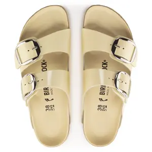 Women's mules Birkenstock Arizona Big Buckle Natural Leather Patent image-4