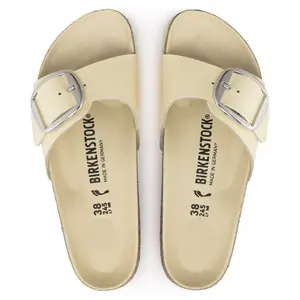 Women's mules Birkenstock Madrid Big Buckle Natural Leather Patent image-3