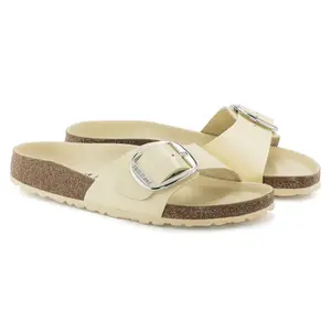 Women's mules Birkenstock Madrid Big Buckle Natural Leather Patent image-4