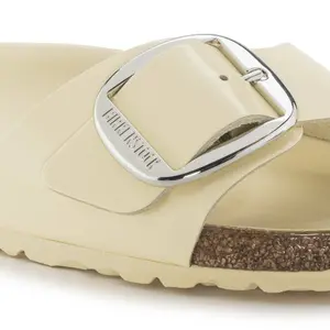 Women's mules Birkenstock Madrid Big Buckle Natural Leather Patent image-5