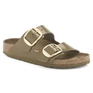 Women's sandals Birkenstock Arizona Big Buckle Natural Leather Patent image-1
