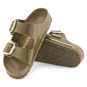 Women's sandals Birkenstock Arizona Big Buckle Natural Leather Patent image-2
