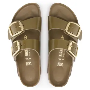 Women's sandals Birkenstock Arizona Big Buckle Natural Leather Patent image-3