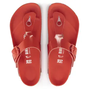 Women's flip-flops Birkenstock Gizeh Big Buckle Natural Leather Patent image-4